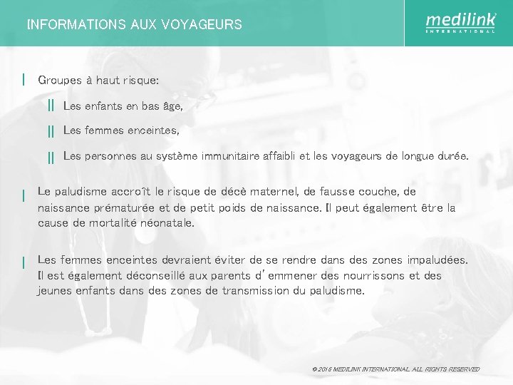 INFORMATIONS AUX VOYAGEURS | Groupes à haut risque: || Les enfants en bas âge,
