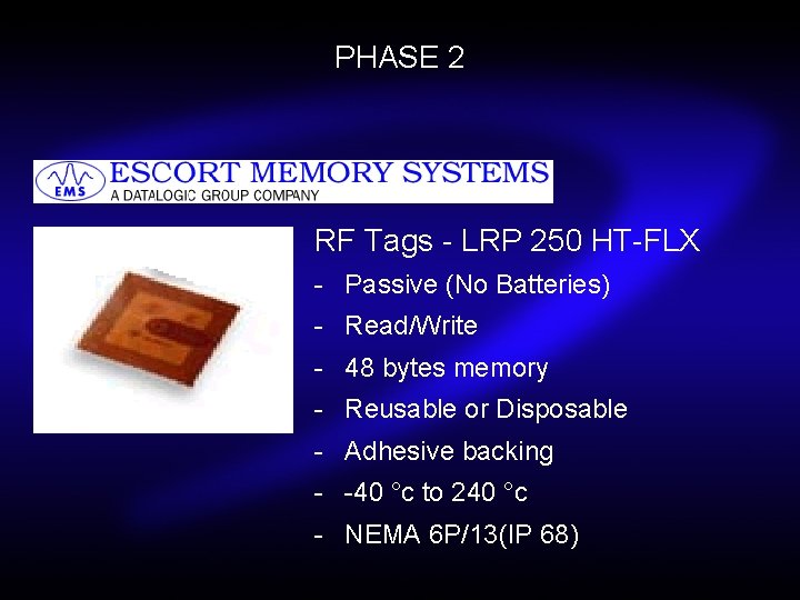 PHASE 2 RF Tags - LRP 250 HT-FLX - Passive (No Batteries) - Read/Write