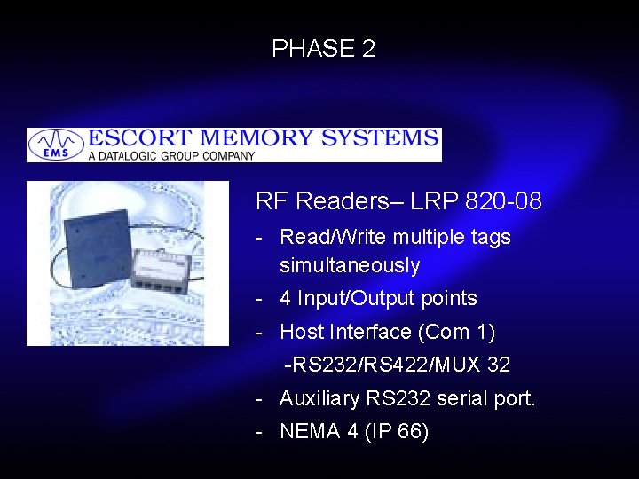 PHASE 2 RF Readers– LRP 820 -08 - Read/Write multiple tags simultaneously - 4