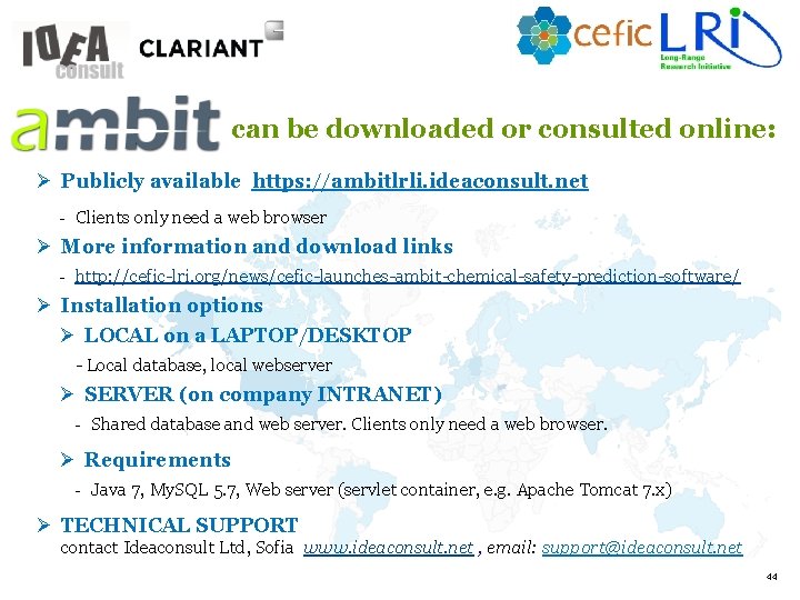 can be downloaded or consulted online: Ø Publicly available https: //ambitlrli. ideaconsult. net -