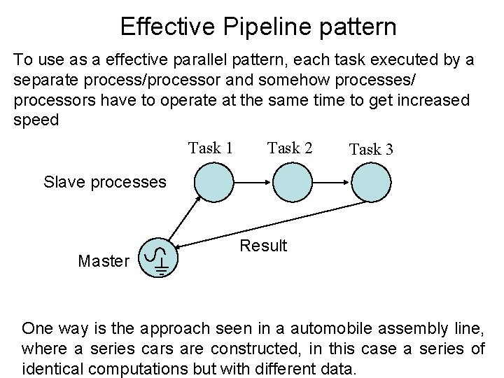 Effective Pipeline pattern To use as a effective parallel pattern, each task executed by