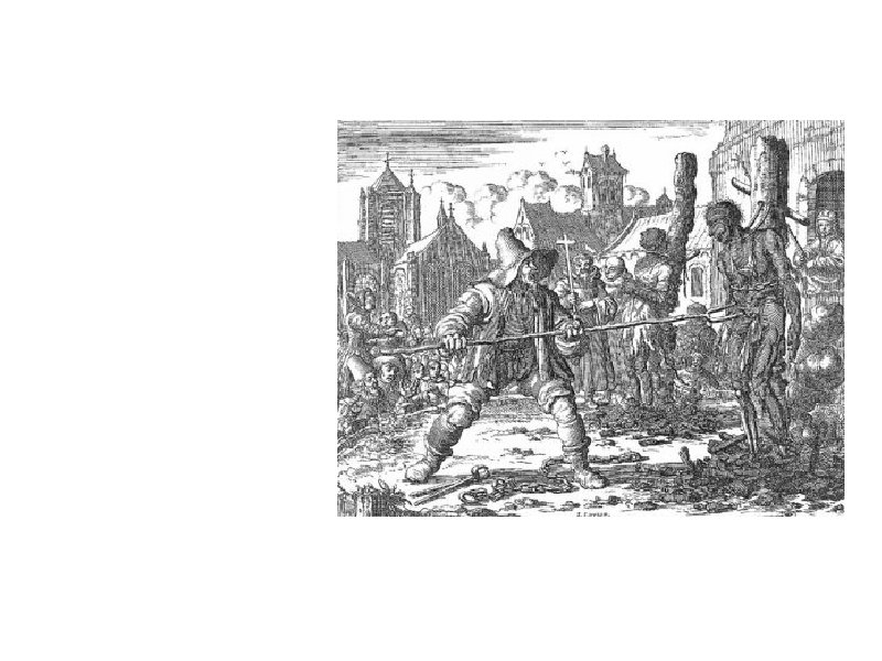 Violence in Europe (1554) In this picture, two Mennonites (German Protestants) are executed in