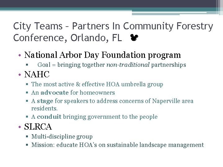 City Teams – Partners In Community Forestry Conference, Orlando, FL • National Arbor Day