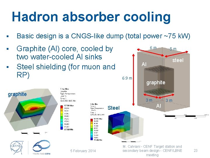 Hadron absorber cooling § Basic design is a CNGS-like dump (total power ~75 k.