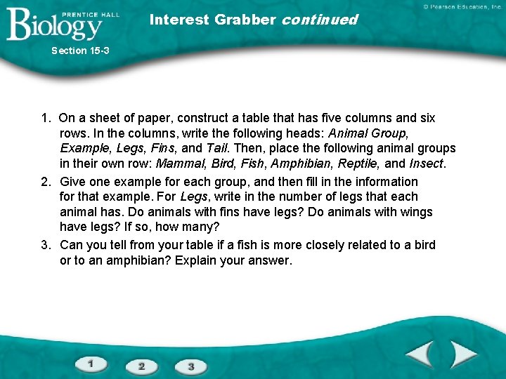 Interest Grabber continued Section 15 -3 1. On a sheet of paper, construct a