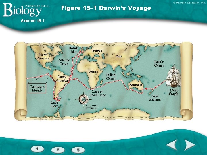 Figure 15– 1 Darwin’s Voyage Section 15 -1 