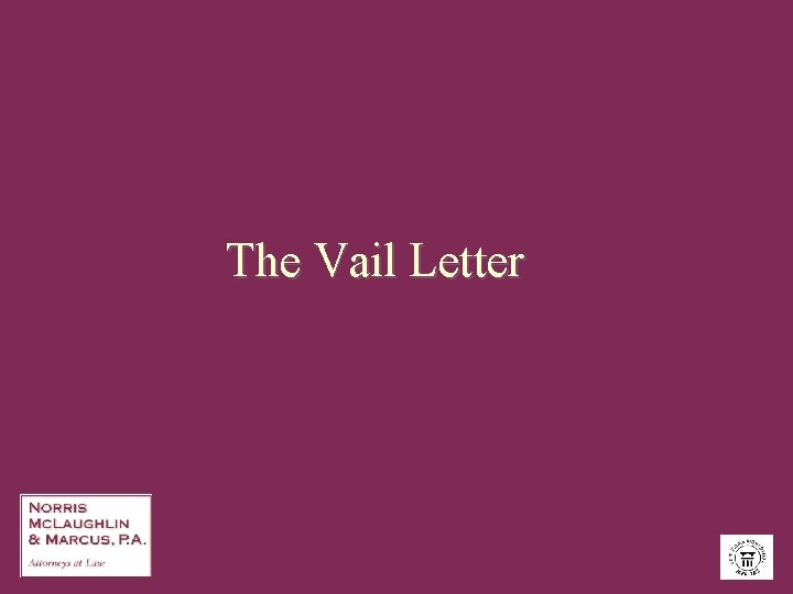 The Vail Letter 