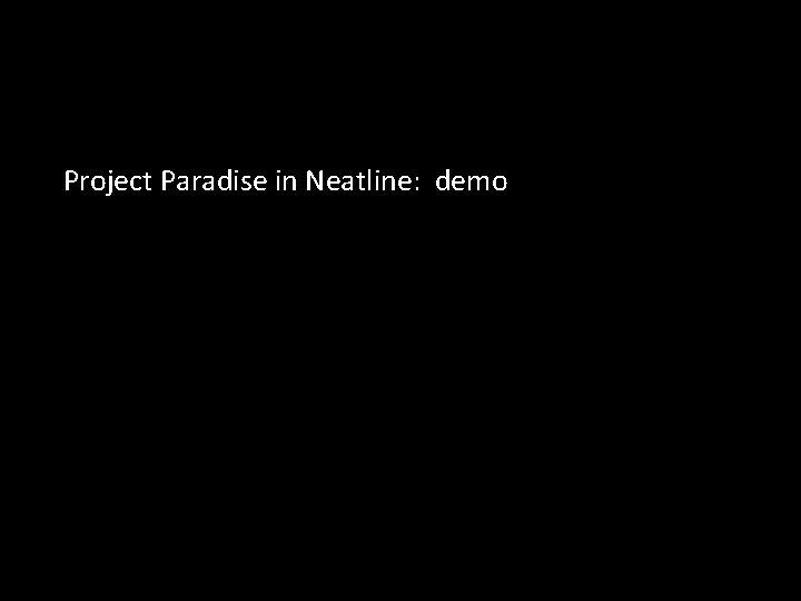 Project Paradise in Neatline: demo 