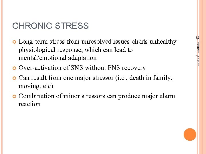 Long-term stress from unresolved issues elicits unhealthy physiological response, which can lead to mental/emotional