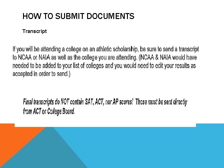 HOW TO SUBMIT DOCUMENTS Transcript 