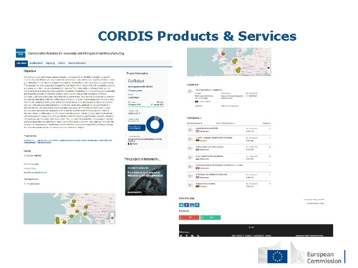 CORDIS Products & Services Project page contains: • • • the project factsheet the