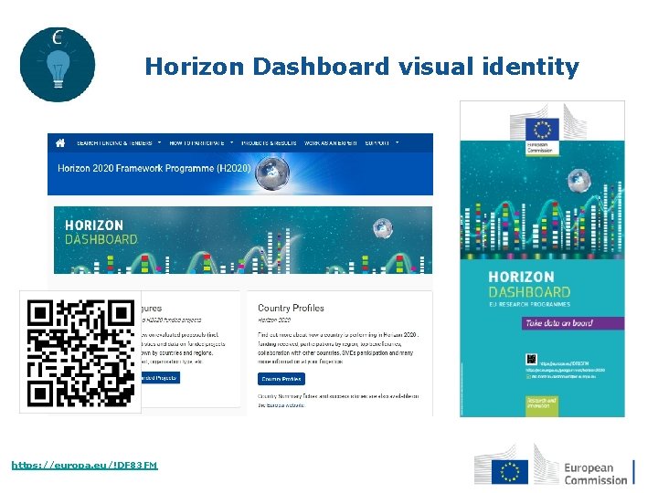 Horizon Dashboard visual identity https: //europa. eu/!DF 83 FM 