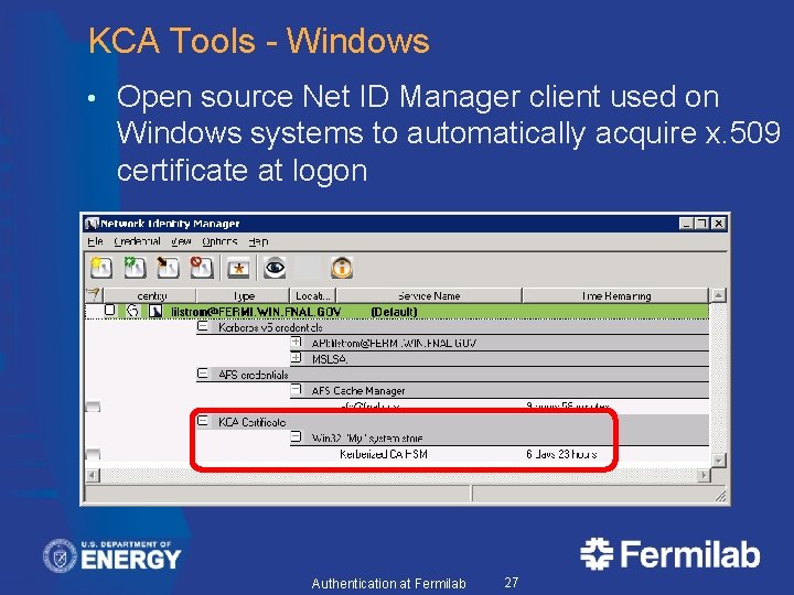 KCA Tools - Windows • Open source Net ID Manager client used on Windows