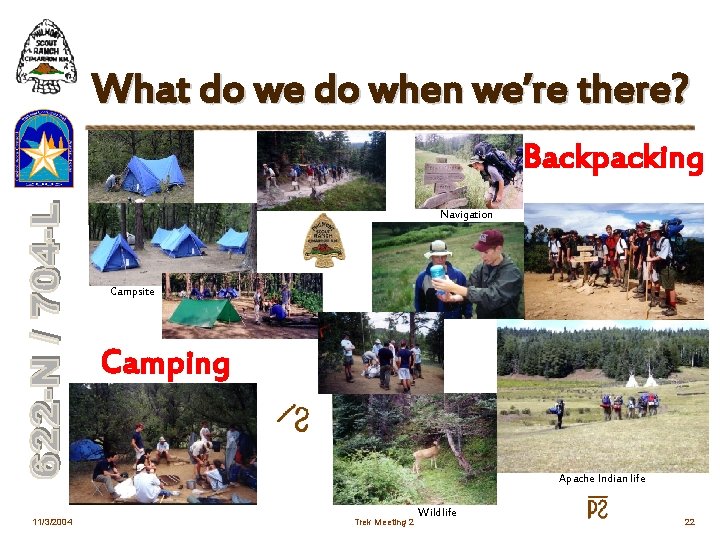 What do we do when we’re there? Backpacking Navigation Campsite Camping Apache Indian life