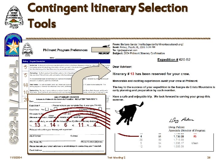 Contingent Itinerary Selection Tools 5 5 18 10 20 13 11/3/2004 14 6 11