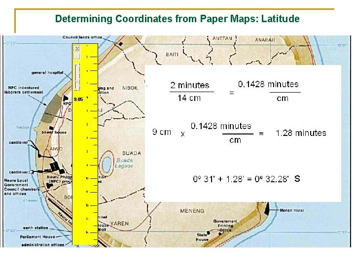 Determining Coordinates from Paper Maps: Latitude S 