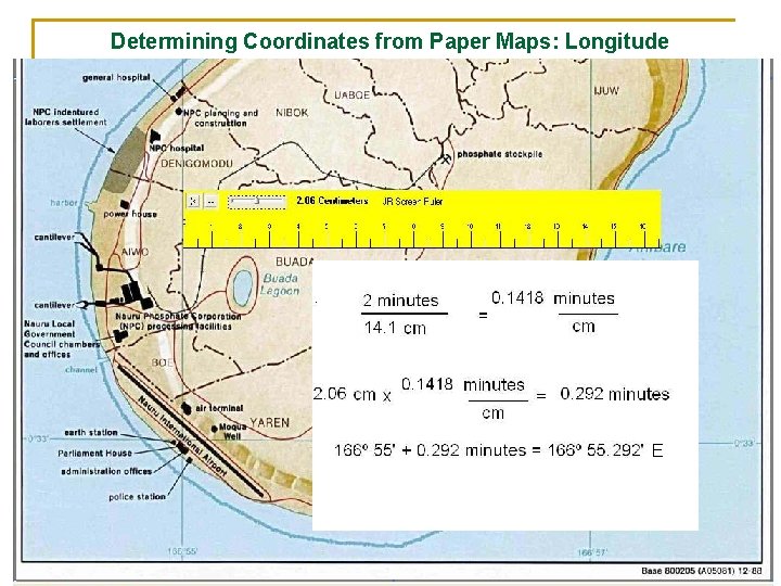 Determining Coordinates from Paper Maps: Longitude E 