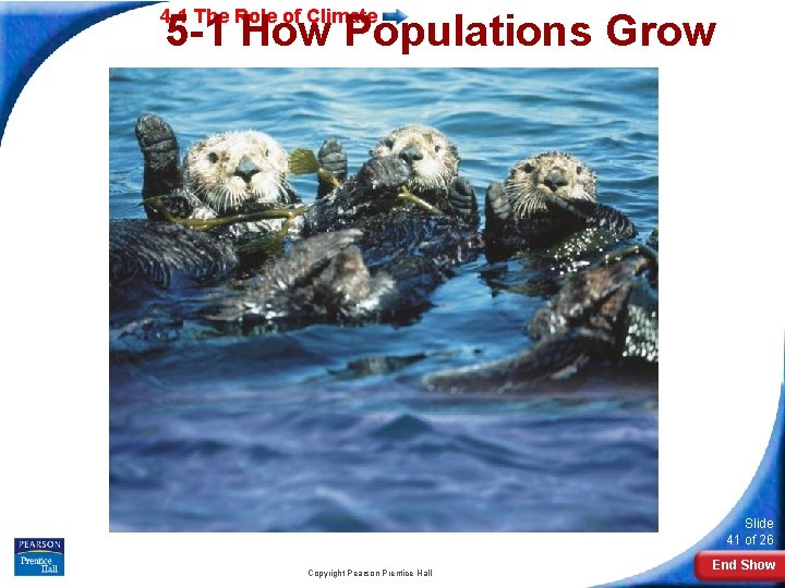 4 -1 The Role of Climate 5 -1 How Populations Grow Slide 41 of