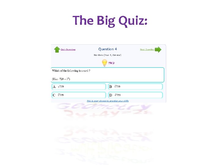 The Big Quiz: 