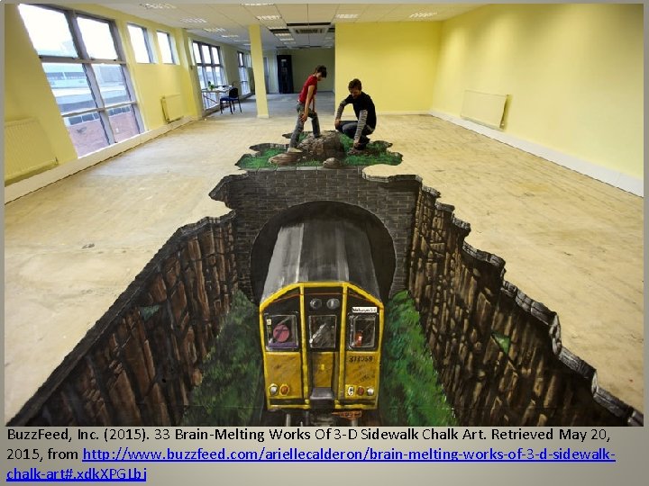 Buzz. Feed, Inc. (2015). 33 Brain-Melting Works Of 3 -D Sidewalk Chalk Art. Retrieved