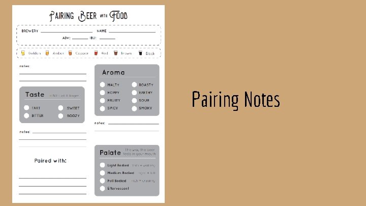 Pairing Notes 