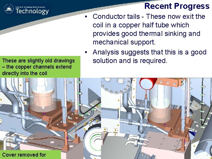 Recent Progress These are slightly old drawings – the copper channels extend directly into