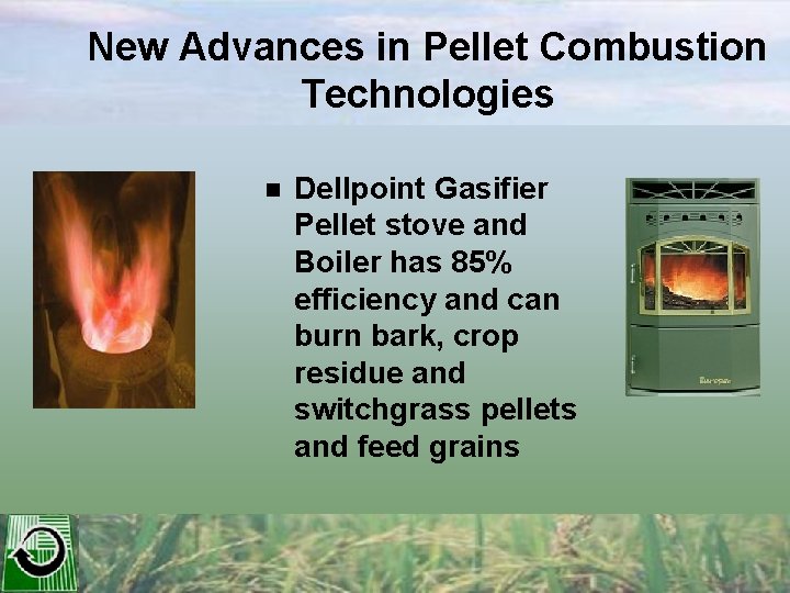 New Advances in Pellet Combustion Technologies n Dellpoint Gasifier Pellet stove and Boiler has