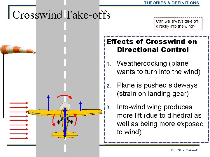 THEORIES & DEFINITIONS Crosswind Take-offs Can we always take off directly into the wind?