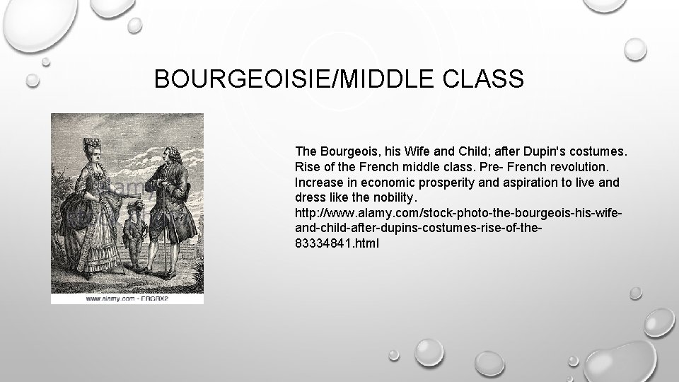 BOURGEOISIE/MIDDLE CLASS The Bourgeois, his Wife and Child; after Dupin's costumes. Rise of the