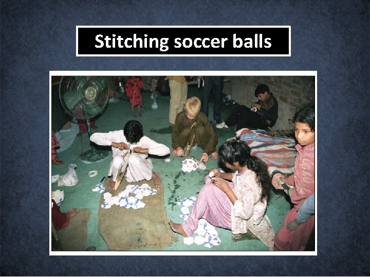 Stitching soccer balls 