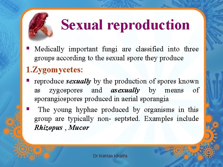 Sexual reproduction § Medically important fungi are classified into three groups according to the