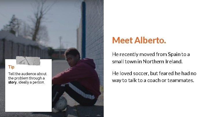 Meet Alberto. He recently moved from Spain to a small town in Northern Ireland.