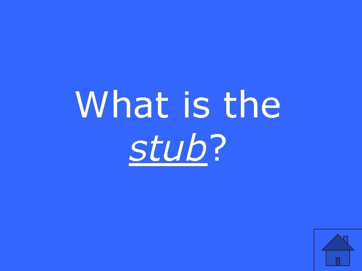 What is the stub? 