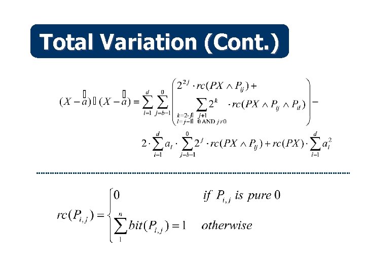 Total Variation (Cont. ) 