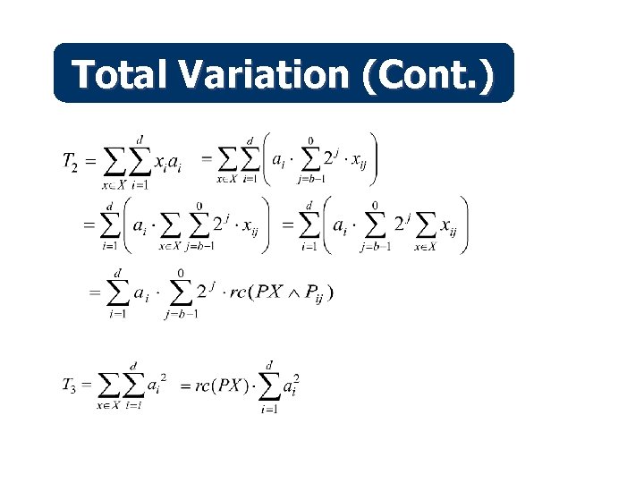 Total Variation (Cont. ) 
