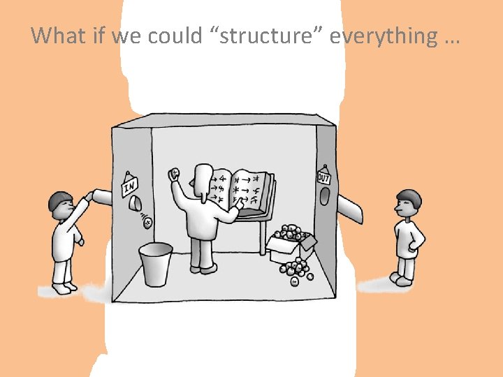 What if we could “structure” everything … 