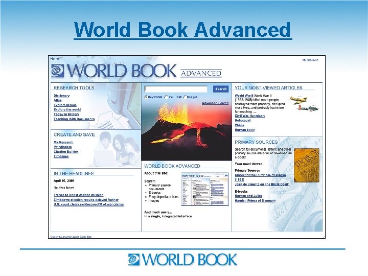 World Book Advanced Introducing World Book Advanced 