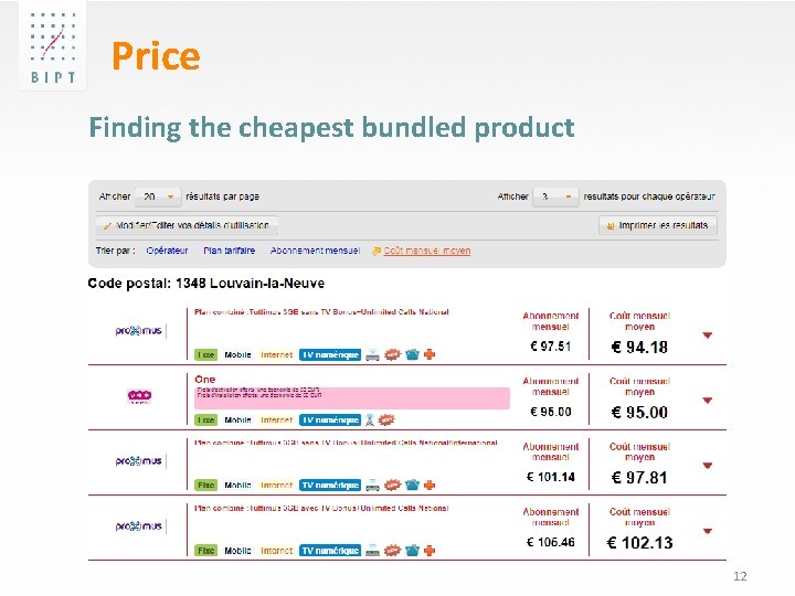 Price Finding the cheapest bundled product 12 