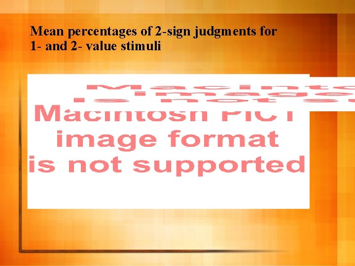 Mean percentages of 2 -sign judgments for 1 - and 2 - value stimuli