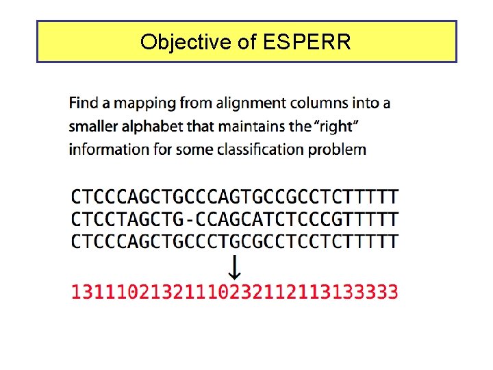 Objective of ESPERR 