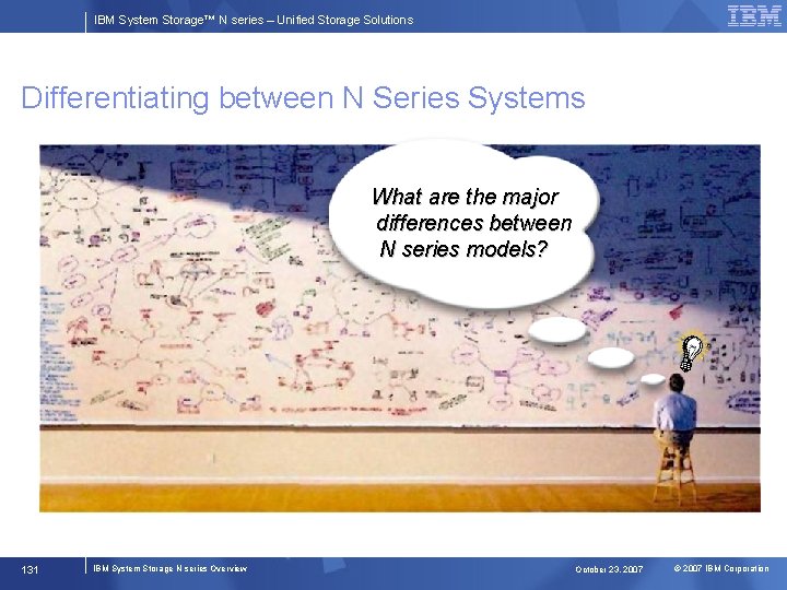 IBM System Storage™ N series – Unified Storage Solutions Differentiating between N Series Systems