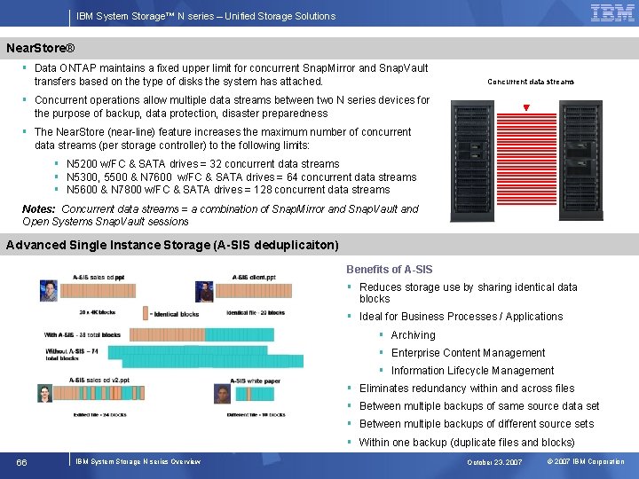 IBM System Storage™ N series – Unified Storage Solutions Near. Store® § Data ONTAP