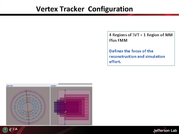 Vertex Tracker Configuration 4 Regions of SVT + 1 Region of MM Plus FMM