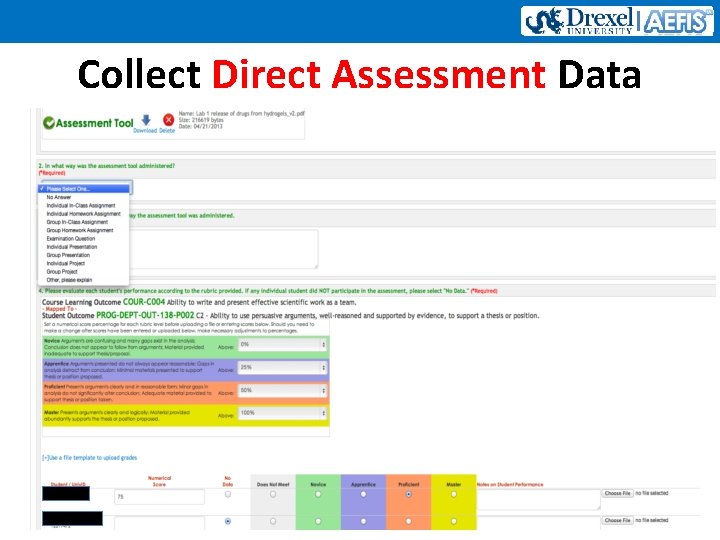 Collect Direct Assessment Data 