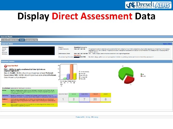 Display Direct Assessment Data 