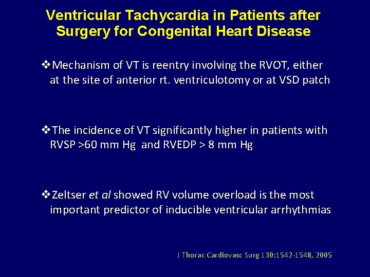 Ventricular Tachycardia in Patients after Surgery for Congenital Heart Disease v. Mechanism of VT