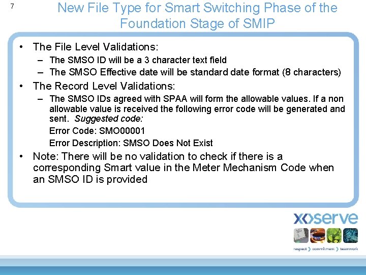 7 New File Type for Smart Switching Phase of the Foundation Stage of SMIP
