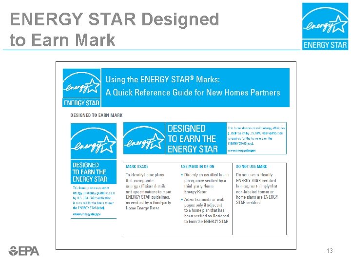 ENERGY STAR Designed to Earn Mark 13 