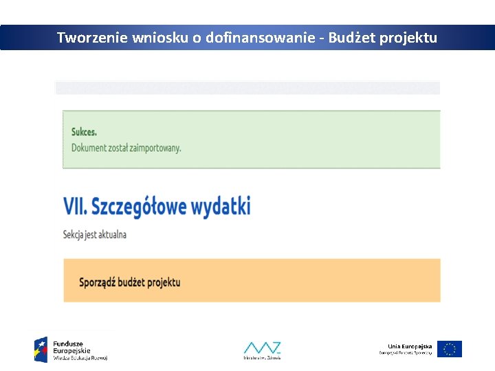 Tworzenie wniosku o dofinansowanie - Budżet projektu 25 