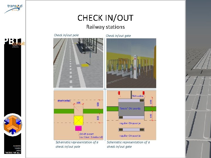 CHECK IN/OUT Railway stations Check in/out pole Schematic representation of a check in/out pole